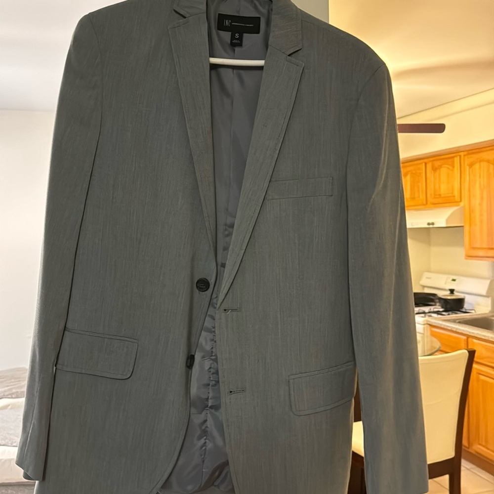 Mens INC Light Gray Sports Coat Size Small